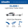 Draw-tite Class 1 Trailer Hitch, 1-1/4" Square Receiver, Black for Select KIA Rio 25004
