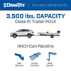 Draw-tite Hidden Hitch® Completely Hidden Trailer Hitch 2" Removable Receiver, Black for Select Chrysler Grand Caravan, Chrysler Pacifica, Chrysler Voyager 76916