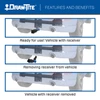 Draw-tite Hidden Hitch® Completely Hidden Trailer Hitch 2" Removable Receiver, Black for Select Chrysler Grand Caravan, Chrysler Pacifica, Chrysler Voyager 76916