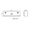 UWS Bright Aluminum 60" Single-Door Topside Truck Tool Box TBTS-60 UWS Bright Aluminum 60" Single-Door Topside Truck Tool Box TBTS-60