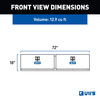 UWS Bright Aluminum 72" Double-Door Underbody Tool Box TBUB-72