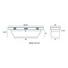 UWS Bright Aluminum 69" Deep Angled Crossover Truck Tool Box TBSD-69-A