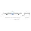 UWS Bright Aluminum 69" Crossover Truck Tool Box with Low Profile & Rail TBS-69-LP-R