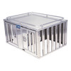UWS Bright Aluminum 48" x 48" Double-Door Dog Box with Divider DB-4848