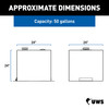 UWS White 53-Gallon Rectangle Steel Transfer Tank ST-53-R-W