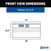 UWS Bright Aluminum 36" Wedge Utility Chest Box (Heavy Packaging) EC20161