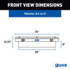 UWS Bright Aluminum 69" Crossover Truck Tool Box with Rail TBS-69-R