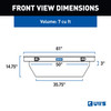 UWS Bright Aluminum 60" Angled Crossover Truck Tool Box (Heavy Packaging) EC10171