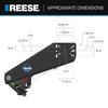 Reese 20k Gen 3 Goose Box  5th Wheel Pin Box, Air Ride 20,000 lbs. Capacity, Fits Lippert (1621, 1716, 0719, Rhino), Fabex PB 600 Series 94920