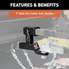 CURT Multi-Use Ball Mount (2" Shank, 7,500 lbss., 5-13/16" Rise, 1" Ball Hole) Trailer Hitch Ball Mount