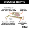 CURT Anti-Rattle Hitch Pin and Shim (Fits 1-1/4" Receiver with 1/2" Hole) Trailer Hitch