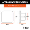 CURT 1-1/4" Rubber Hitch Tube Cover (Packaged) Trailer Hitch Cover