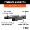 CURT Class 2 Ball Mount (1-1/4" Shank, 3,500 lbss., 1-1/4" Rise, 9-3/4" Long) Trailer Hitch Ball Mount