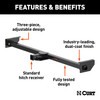 CURT Adjustable RV Trailer Hitch, 2" Receiver (Up to 66" Frames) Trailer Hitch