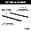 CURT Universal 5th Wheel Base Rails, 25K (Carbide Black) Truck Bed Side Rail