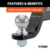 CURT Loaded Ball Mount with 2-5/16" Ball (2" Shank, 7,500 lbss., 4" Drop) Trailer Hitch Ball Mount