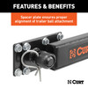 CURT l (8-10K, 28-3/8") Short Trunnion Bar Weight Distribution Hitch with Sway Control
