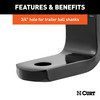 CURT Class 2 Ball Mount (1-1/4" Shank, 3,500 lbss., 3-1/4" Drop, 7-1/4" Long) Trailer Hitch Ball Mount
