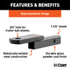 CURT Class 2 Ball Mount (1-1/4" Shank, 3,500 lbss., 3-1/4" Drop, 7-1/4" Long) Trailer Hitch Ball Mount