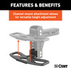 CURT Adjustable Channel Mount Hitch Step Receiver Hitch Mounted Step