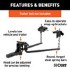 CURT (5-6K) Round Bar Weight Distribution Hitch with Integrated Lubrication