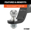 CURT Loaded Ball Mount with 2" Ball (2" Shank, 7,500 lbss., 4" Drop) Trailer Hitch Ball Mount
