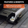 CURT Puck System 5th Wheel Roller Adapter, 20K, Select Silverado, Sierra, 6.5' Bed Fifth Wheel Trailer Hitch Mount Leg