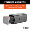 CURT Reducer Sleeve Set (3" to 2-1/2" to 2" Shanks, 2 Pieces) Trailer Hitch Receiver Tube Adapter