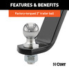 CURT Loaded Ball Mount with 2" Ball (2" Shank, 7,500 lbss., 6" Drop) Trailer Hitch Ball Mount
