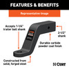 CURT Commercial Duty Forged Ball Mount (2-1/2" Shank, 20,000 lbss., 8" Drop) Trailer Hitch Ball Mount