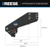 Reese 94980 22.5K Goose Box 5th Wheel Pin Box, Air Ride 22,500 lbs. Capacity, Fits Lippert (1621, 1716, 0719, Rhino), Fabex PB 600 Series