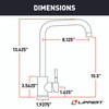 Square Gooseneck Faucet - Black Matte