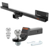 1987-1995 Jeep Wrangler Excluding Renegade CURT Class 3 Trailer Hitch, 2" Receiver + 2" Ball + 1-7/8" Ball Kit