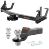 2015-2019 Chevrolet Silverado 2500 HD 6' bed, excluding factory receiver, Tommy Gate lift or cab & chassis CURT Class 4 Hitch, 2" Receiver + 2" Ball + 1-7/8" Ball Kit