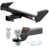 1975-1978 GMC K25 Excluding 10 in. step bumper CURT Class 3 Hitch, 2" Receiver + 2" Ball + 1-7/8" Ball Kit