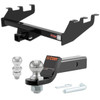 1999-2012 Chevrolet Silverado 1500 10" drop bumper or Tommy Gate lift CURT Class 3 Hitch, 2" Receiver + 2" Ball + 1-7/8" Ball Kit