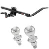 2003-2011 Saab 9-3 Sedan or Convertible with Single Exhaust Class 1 Trailer Hitch, 1-1/4" Ball Mount