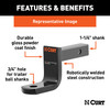 CURT Class 1 Ball Mount (1-1/4" Shank, 2,000 lbss., 3-1/4" Drop, 7-1/4" Long) Trailer Hitch Ball Mount