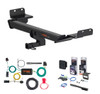 2017 Jeep Compass Built in Mexico Curt 1-1/4" Class 2 Trailer Tow Hitch + 5-Flat Wiring Kit Tow Boat/Utility Trailer with Surge Brakes 12174