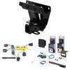 07 - 10 Jeep Grand Cherokee Excluding SRT8 Curt 2" Class 3 Trailer Tow Hitch + 5-Flat Wiring Kit Tow Boat/Utility Trailer with Surge Brakes 13251