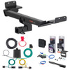24 - 24 Jeep Compass Curt 2" Class 3 Trailer Tow Hitch + 5-Flat Wiring Kit Tow Boat/Utility Trailer with Surge Brakes 13363