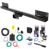 87 - 90 Jeep Wrangler YJ, excluding Renegade Curt 2" Class 3 Trailer Tow Hitch + 5-Flat Wiring Kit Tow Boat/Utility Trailer with Surge Brakes 13657