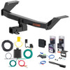 23 - 24 Toyota Crown Curt 2" Class 3 Trailer Tow Hitch + 5-Flat Wiring Kit Tow Boat/Utility Trailer with Surge Brakes 13582