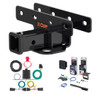 2020 - 2023 Jeep Wrangler JL, diesel Curt 2" Class 3 Trailer Tow Hitch + 5-Flat Wiring Kit Tow Boat/Utility Trailer with Surge Brakes 13564