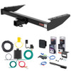 1993 Jeep Grand Cherokee Curt 2" Class 3 Trailer Tow Hitch + 5-Flat Wiring Kit Tow Boat/Utility Trailer with Surge Brakes 13048