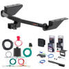 13 - 18 Toyota RAV4 Curt 2" Class 3 Trailer Tow Hitch + 5-Flat Wiring Kit Tow Boat/Utility Trailer with Surge Brakes 13406