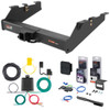 01 - 10 GMC Sierra 2500 HD 8' bed, excluding factory receiver, Tommy Gate lift or cab & chassis Curt 2-1/2" Class 5 Trailer Tow Hitch + 5-Flat Wiring Kit Tow Boat/Utility Trailer with Surge Brakes 15703