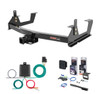 2015 - 2019 GMC Sierra 3500 HD 8' bed, excluding factory receiver, Tommy Gate lift or cab & chassis Curt 2" Class 3 Trailer Tow Hitch + 5-Flat Wiring Kit Tow Boat/Utility Trailer with Surge Brakes 13187