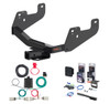 2015 - 2026 Ford F-150 w/ Backup Sensors & With factory receiver Curt 2" Class 4 Trailer Tow Hitch + 4-way Wiring Kit Tow Boat/Utility Trailer with Surge Brakes 14021