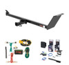 2011 - 2014 Mitsubishi Lancer Hatchback, excluding fore to aft mufflers Curt 1-1/4" Class 1 Trailer Tow Hitch + 5-Flat Wiring Kit Tow Boat/Utility Trailer with Surge Brakes 11479